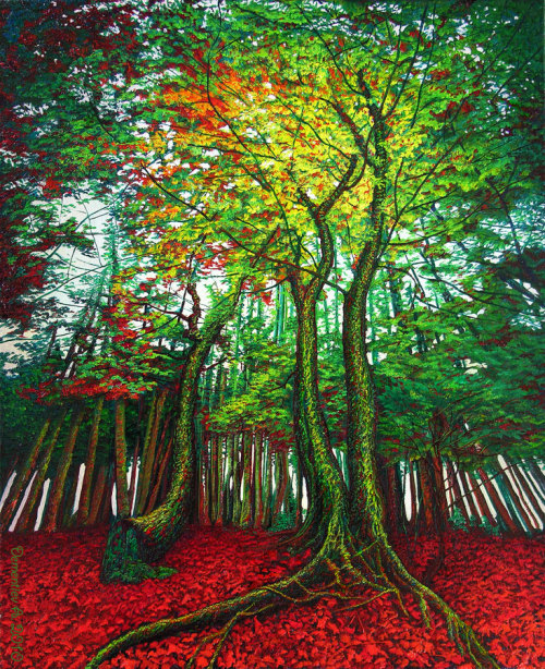 praxter:  Autumnal Glimmering Tree by Aldem Butcher           