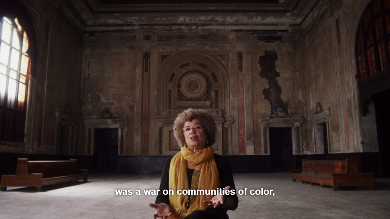 uglybarnes: Angela Davis on the war on drugs in 13th (2016) Dir. Ava DuVernay