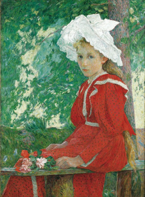 Charles-Jean Agard - Fillette à la robe à pois 