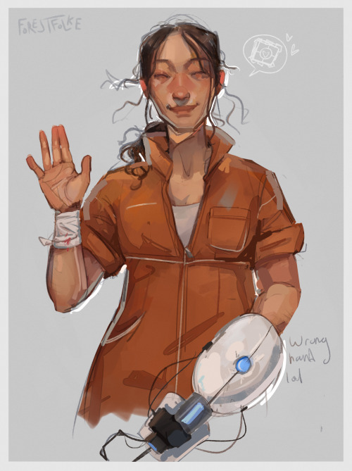 forestfolke:boring painting practice with chell