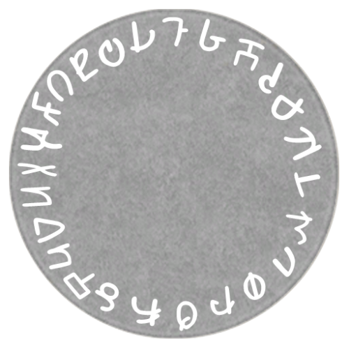 Simlish ABC Round Rug———————————&m