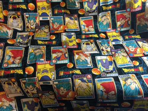 My awesome Dragon Ball Super fabric! I&rsquo;ll be using it for my DBS figures to stand on :)