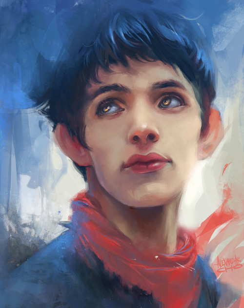 alexandarcho:Another doodling of Cute Big-Ear Sorcerer/Colin Morgan. Try to make it look smooth and 