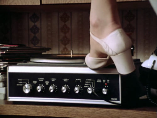 hpvinyl:   Angst vor der Angst (Fear of Fear), Rainer Werner Fassbinder, 1975.  OMG. This is my very first turntable from 1971! Unbelievable. A German Dual HS 130.