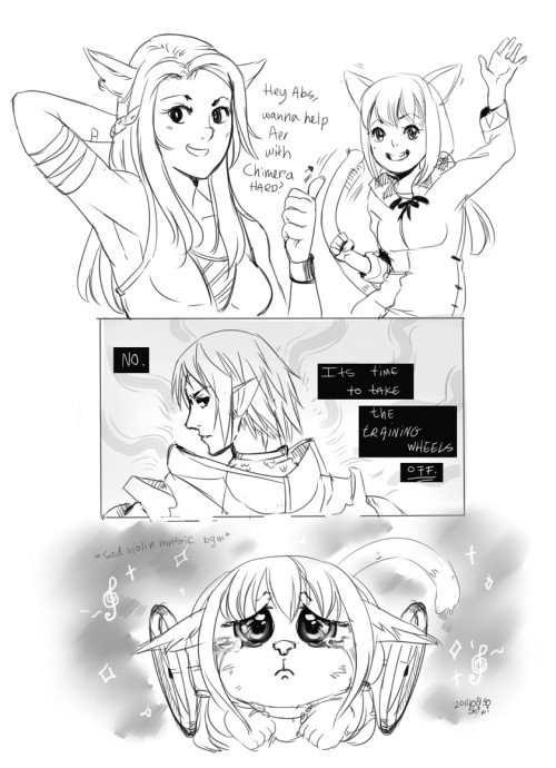 Mini comic attempt with a scenario while we were playing FFXIV....