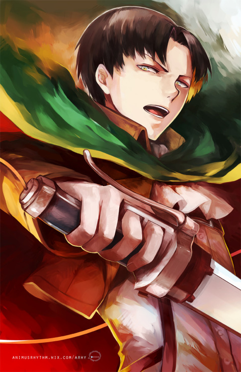 animepopheart: ox-miruku | levi/mikasa (reprinted w/permission)