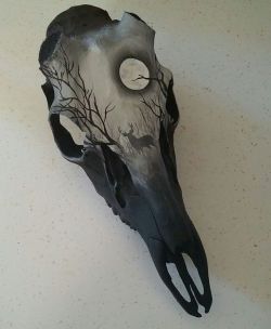 coolkenack:  Bone Canvas on Etsy Deer Skull