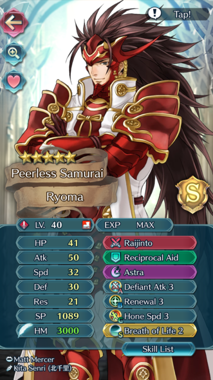 Compliment my genius full support ryoma