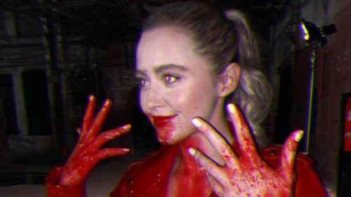 Kathryn Newton Behind The Scenes Of Freaky (2020)