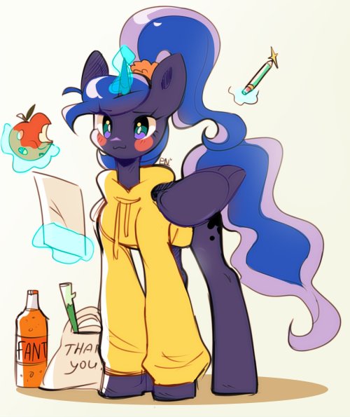 mediumsizetex:   Luna after store shoping doodle by  pledus_artist  