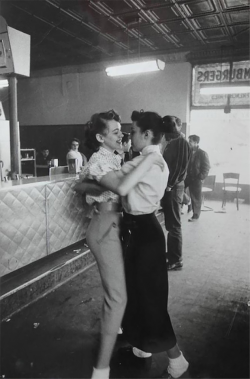 kafkasapartment: Friends Dancing, 1955. Art Shay. Silver Gelatin Print