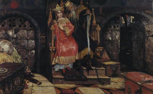 viktor-vasnetsov:Kashchei the Immortal, 1917, Viktor VasnetsovMedium: oil,canvas