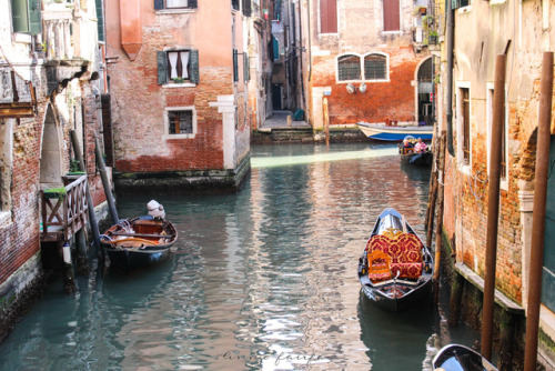 Gondolas in Venice, Italy https://anniewearsit.com/a-guide-to-venice-italy/