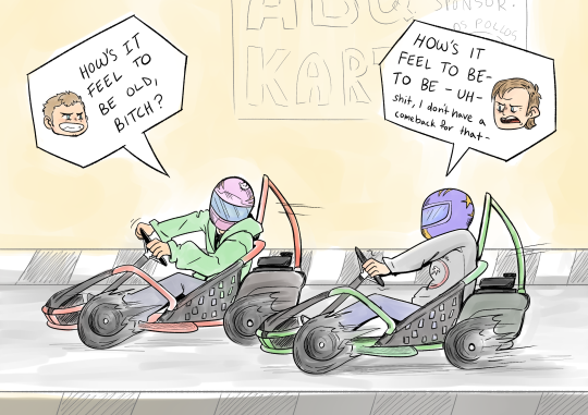 extraterramisu:And then Saul and Jesse went to drive go karts if you even care (it