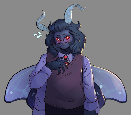 Sprites for one of characters you can befriend in Monster Café: Fennel! A shy moth who’d probably ra