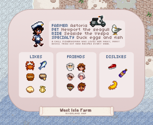 stardewies: meet my farmers! featuring my main save (west isle) + farmers i have planned for the fut