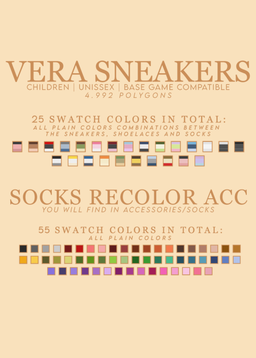 candysims4:VERA OUTFIT &amp; SNEAKERS W/ SOCKS  A cute small set with an outfit and sneaker