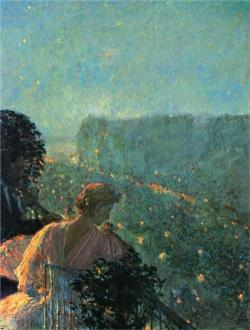 lonequixote:  Summer Evening, Paris ~ Childe