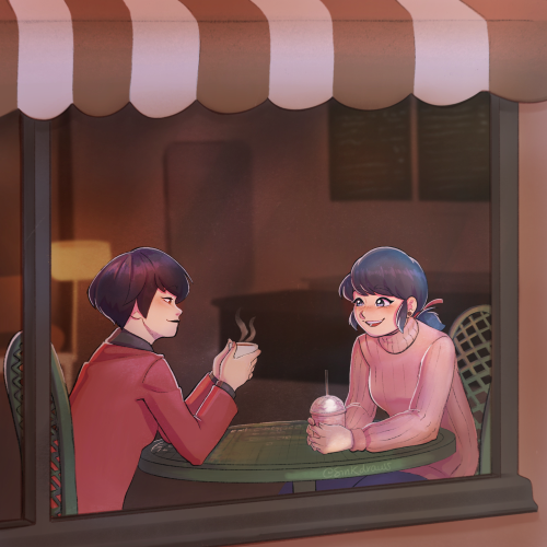 sinkdraws:two gays at your local coffee shop. i wonder what they’re talking about