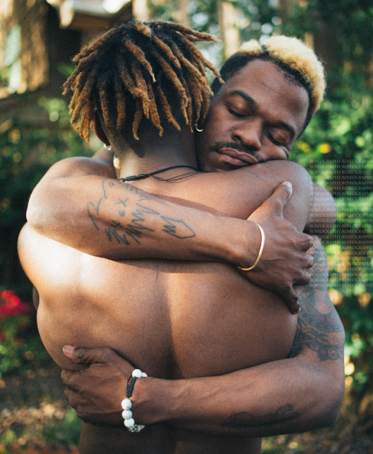 roseography:  Black men hug