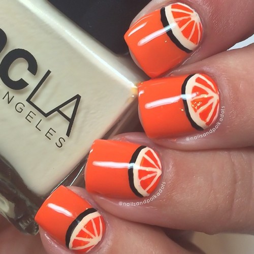 Ohh it’s day two of #31dc2014 and the theme is orange so I thought what better thing to do than orange half moons. Colours used are @essieuk Fear and Desire and @shopncla catwalk queen. The rest is acrylic paint. 💗 what do you think I should do for...