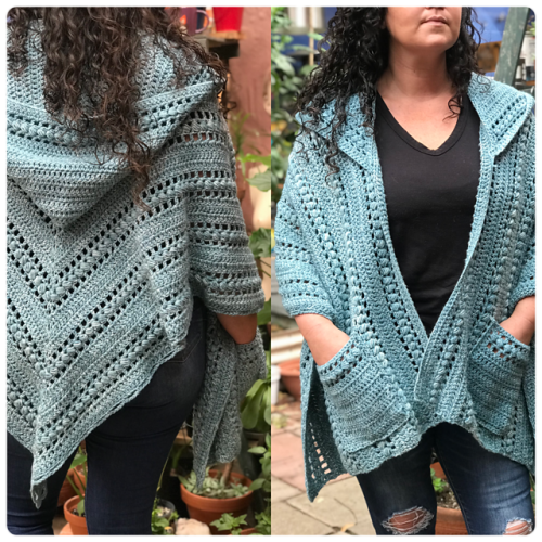 ericacrochets:Juliette Hooded Pocket Shawl by JolieKnots CrochetFree Crochet Pattern Here *** Video 