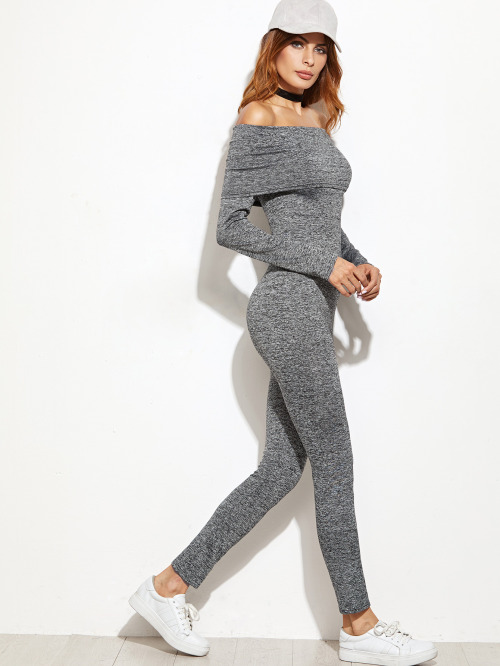 2016 Fashion Slim Hooded Rompers Women Jumpsuit Long Pants Gray Elegant Skinny Long Playsuits Sexy B