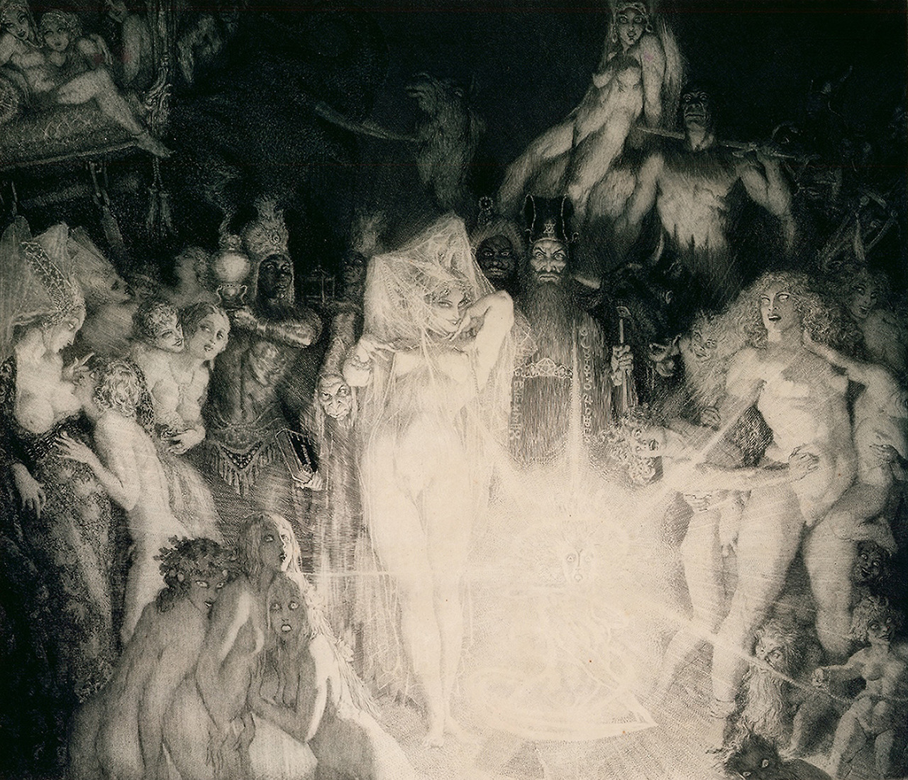 the-cinder-fields:Norman Lindsay, Enter the Magicians, 1927