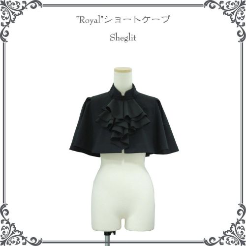 #newarrival "Royal"ショートケープ Color:#black Price:¥19,800(¥18,000+tax) . ジャボ付きのショートケープです✨ . #S