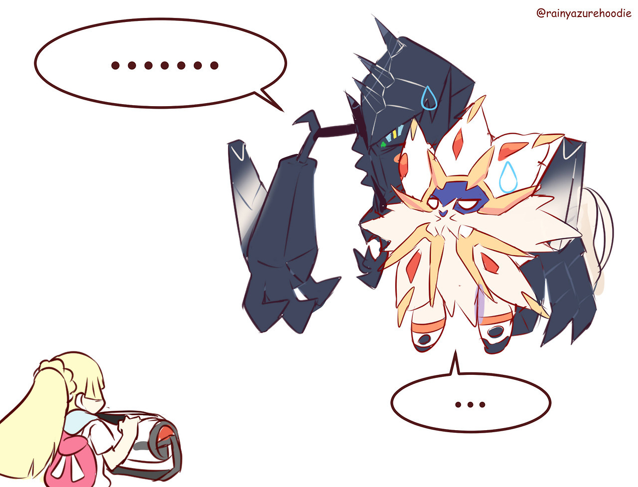 rainyazurehoodie: No matter what reality, Lillie demands Nebby in bag. 