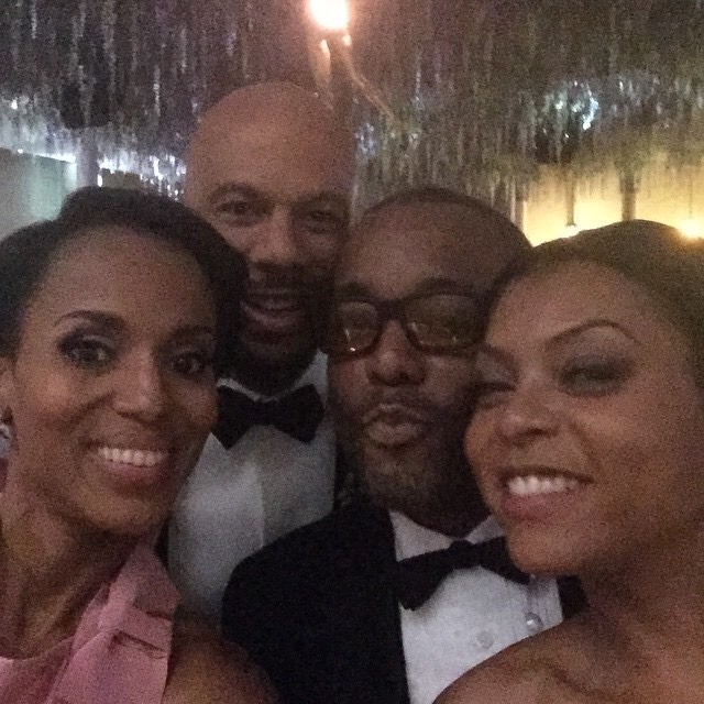 kerrywashingtonallday:  Kerry Washington, Common, Lee Daniels and Taraji P. Henson