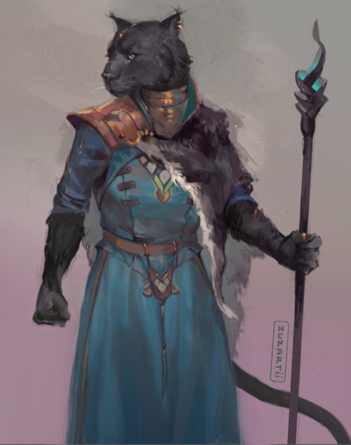 Back to D&D sketches! Here we have the mom of Kira, the tabaxi rogue from my campaign :D