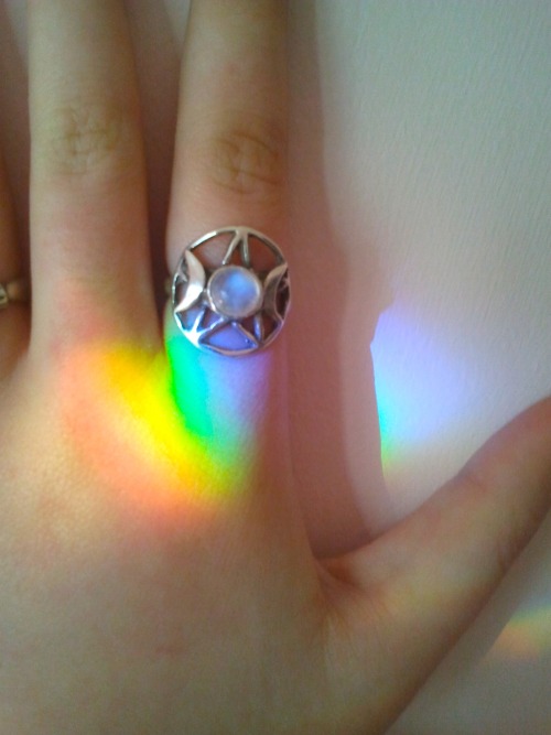 cool rainbows that shine through my bedroom window feat. my hand