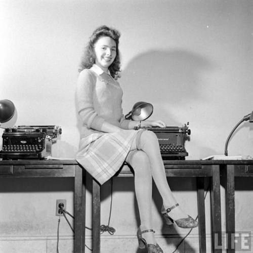 Violet, Senate copy girl for the AP(George Skadding. 1944)