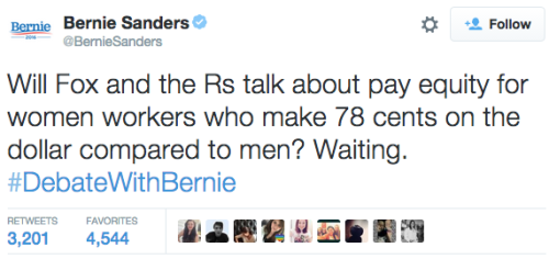 stonybnatural:  Love me some Bernie calling people out