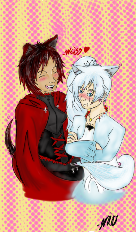 Shut up Ruby with your dopey little ear, Weiss is trying to be a lil’ tsundere. There needs to be more wolf faunus!Ruby and artic fox faunus!Weiss, ya'know what I’m sayin’?