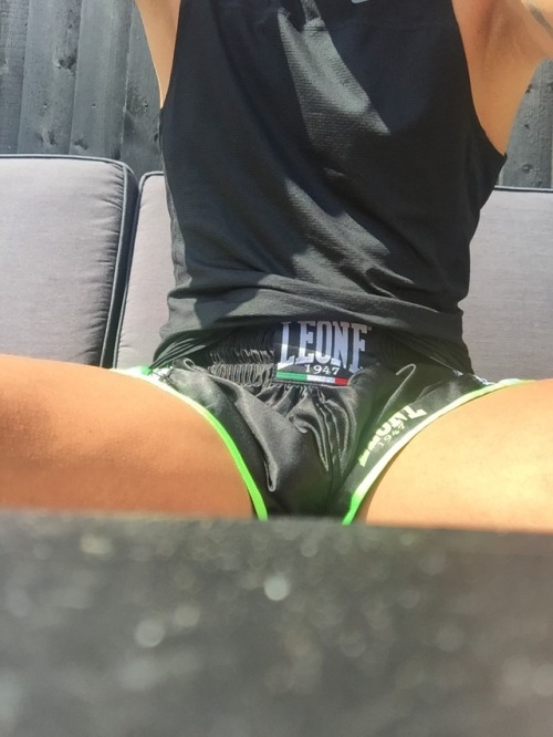 Sunny Saturday morning. Silky shorts on!