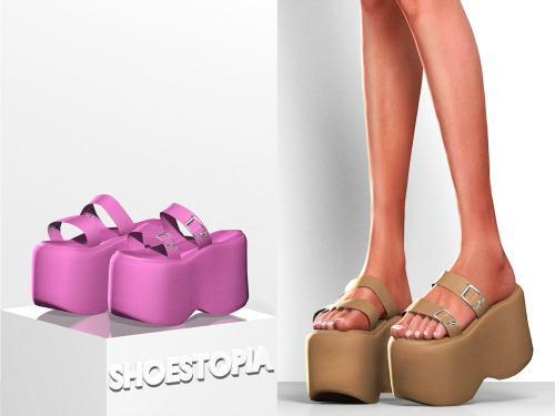 Shoestopia - Dama Platform Shoes +10 SwatchesFemaleSmooth WeightsMorphsCustom ThumbnailHQ Mod Compat