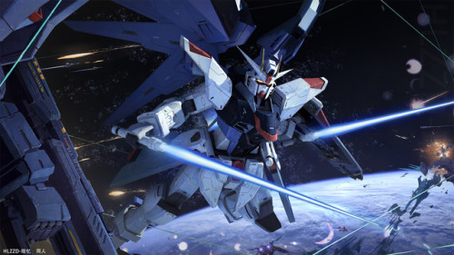 absolutelyapsalus: With more guns than Neo-America, it today’s Gundam of the Day! Freedom Gundam by  HLZZD -瑕忆   