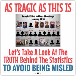 gop-tea-pub:   Here’s  an important lesson in how misleading statistics can be, if not  thoroughly scrutinized. A dire talking point is circulating which shows  we’ve had 141 “mass shootings” in 2016, despite the year only being  about half over.