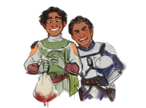 showmetheclones: gdcee: AU where Jango wisely bugs out of Geonosis before the Jedi roll in and Boba 