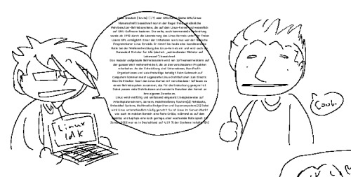 the text is just a copy paste of the german wiki page for linux
