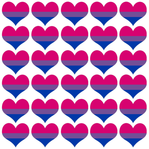 genderqueerpositivity:(Image description: hearts made from the original rainbow, bisexual, trans, qu