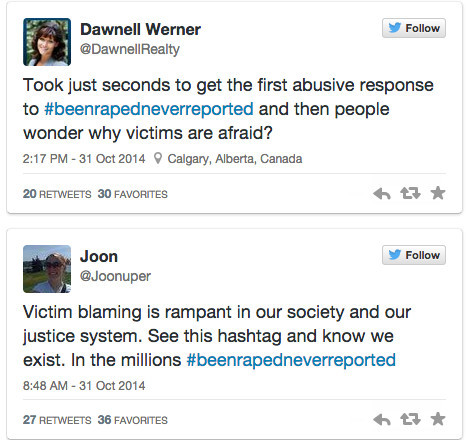 stalkershandbook:  allthecanadianpolitics:  Women who were raped take to Twitter
