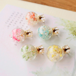 glass ball flower earrings || discount code: tumblr-Feb04 ♡ $60 off for new users ♡