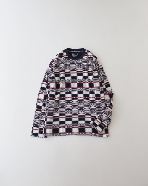 f-clothing: White Mountaineering / JACQUARD LONG T-SHIRT color : mix