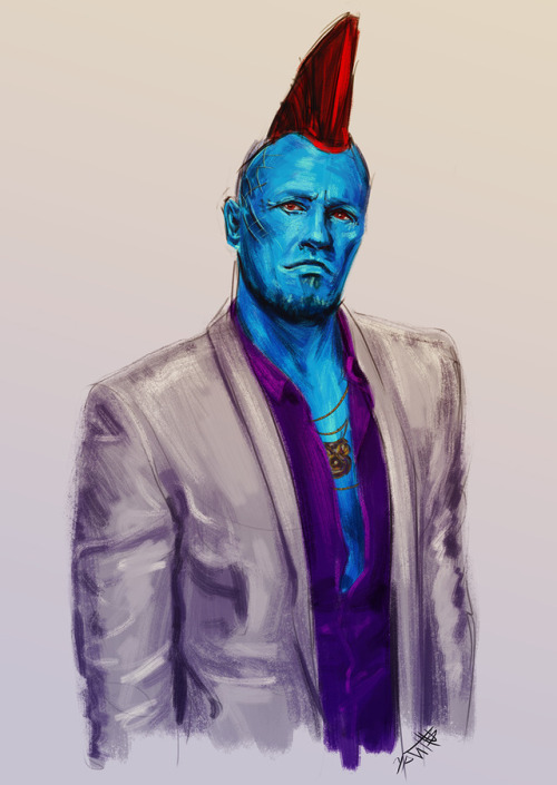 cannibalisticwhistler: // Confession: I really enjoy drawing Yondu in a suit.