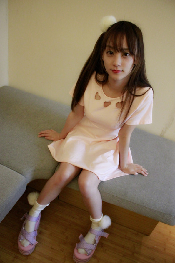 himifashion:  2 colors harajuku love cut out bandage back dress~ comes with 2 laces