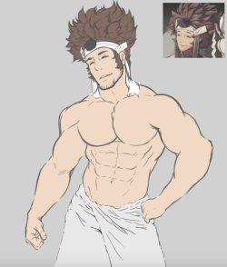 wulfs-art-stash:  Been meaning to have him model the infamous towel