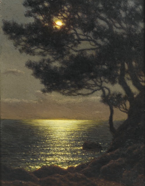 cimmerianweathers: Moonlit Coast - Ivan Fedorovich Choultsé (1877-1932)Oil on canvasc. u